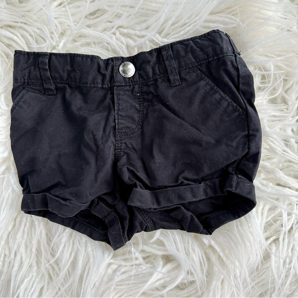Old Navy Toddler Girls Black Shorts Size 18-24m